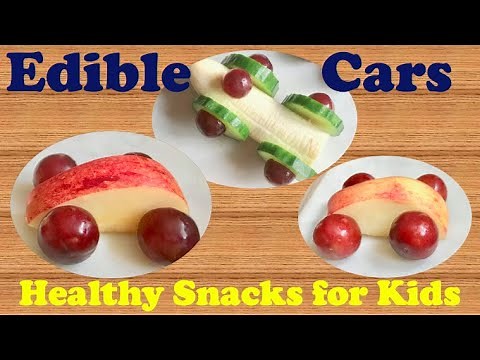 How to make an Edible Racing car for kids ? Healthy snack. Food art - Car. Party food Decoration.