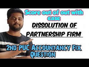 2nd PUC ACCOUNTANCY 🔥 DISSOLUTION OF PARTNERSHIP FIRM 💯 12 MARKS PAKKA QUESTION 🎯