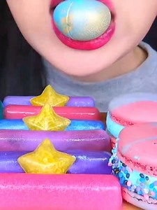🧁 Asmr eating jellies and macarons #highlights #mukbang #reels #fbreels #asmr #food | MG FOODS and Adventure