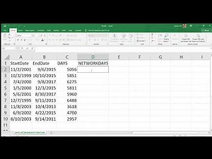 Days & Networkdays Function