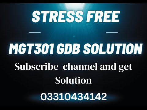 MGT301 GDB SOLUTION BY WAQAS AHMD