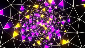 Multicolor Abstract Strobe Triangles Move Background VJ Loop in 4K