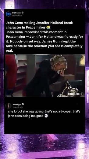 The Moment John Cena Made Jennifer Holland Forget She Was Acting 😭 | Peacemaker (2022)