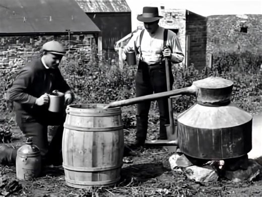 Poitín was generally produced in remote rural areas in Ireland away from the interference of the law. A mash was created and fermented before the distillation began. Stills were often set up on land boundaries so that the issue of ownership could be disputed. Before the introduction of bottled gas, the fire to heat the mash was provided by turf. Smoke was a giveaway for the police, so windy, broken weather was chosen to disperse the smoke. The still was heated and attended to for several days to