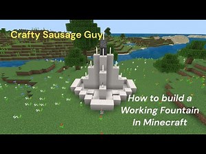 Minecraft - How to build a fountain with on-off switch. Minecraft tutorial.