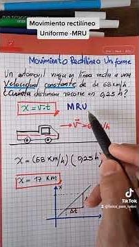 Uniform rectilinear motion - MRU