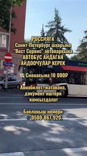 Bus drivers are needed for the "West Service" fleet in St. Petersburg.