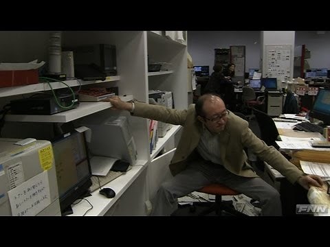 Sendai Broadcasting News Floor at the Time of the Earthquake