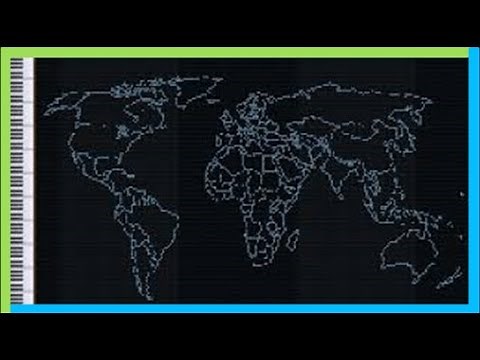 World Map on Piano, but it gets Harder and Harder - Midi Art