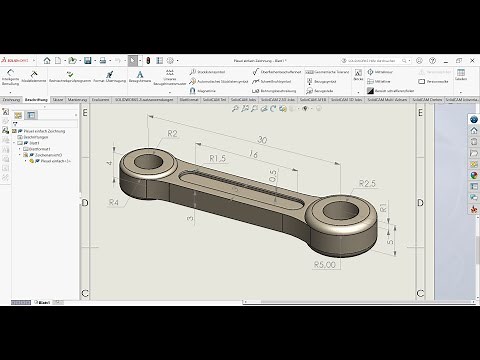 Einteiliges Modellbau Pleuel konstruieren - Solidworks Tutorial Anfänger