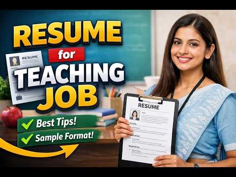 Resume for teacher job ( for government and private teacher )