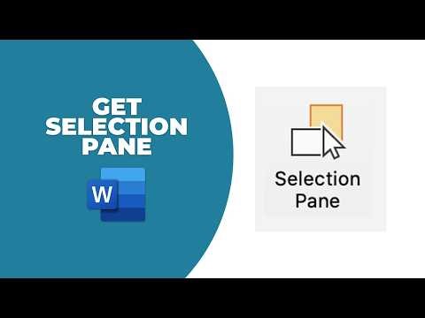 How to get selection pane in Word