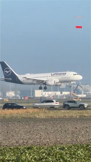 AIRBUS A319-114 LUFTHANSA FRANKFURT TO AMSTERDAM LANDING SCHIPHOL AIRPORT DAILH #automobile #viral
