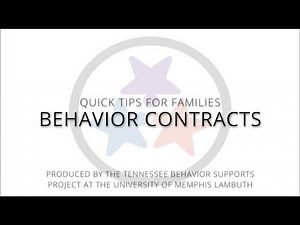 Quick Tips for Families: Behavior Contracts