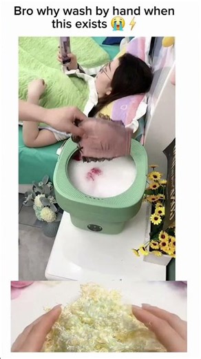 ​The Ultimate Lazy Day Hack? 🧦 Portable Folding Mini Washing Machine Demo
