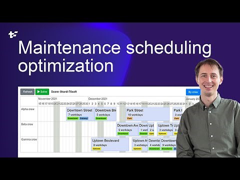 Maintenance scheduling optimization with Timefold
