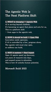 The Agentic Web Is the Next Platform Shift [Microsoft, Satya Nadella, AgenticWeb, OpenAI, AIImpact]