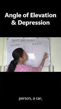 Angles of Elevation & Depression | Definition Explained in 1 Minute #MathsShorts