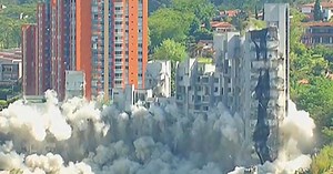 Watch: Colombia building implodes