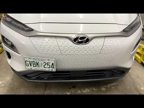 Tow Hook Front License Plate Mount Bracket Install - 2020 Kona EV