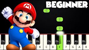 Super Mario Theme | BEGINNER PIANO TUTORIAL   SHEET MUSIC by Betacustic Chords - ChordU