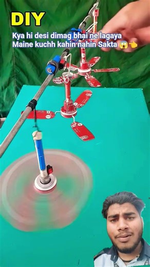 3 fans working, 1 fan broken#homemadefan#diyproject#fanexperiment#shorts #viral #desi motor#motor 😱👈