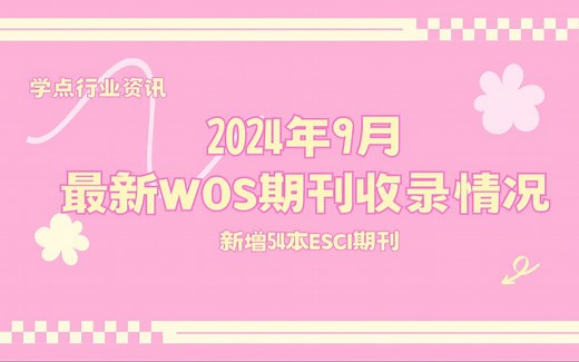 2024年WOS（Web of Science）核心合集期刊最新收录情况及完整目录概览