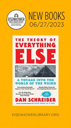 There are a lot of great new books in the library this week. Visit eisenhowerlibrary.org/category/new-materials to see what's new and place some holds. The Rachel Incident by Caroline O'Donoghue Have You Seen Her by Catherine McKenzie The First Ladies by Marie Benedict and Victoria Christopher A Most Agreeable Murder by Julia Seales Dead Eleven by Jimmy Juliano Lay Your Body Down by Amy Suiter Clarke The Archive Undying by Emma Mieko Candon The Daughter Ship by Boo Trundle The Other Side of Mrs.