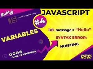 JavaScript in Tamil - #4 Variables | Rules & Scope
