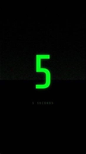 5s Silent Matrix Timer 💻 5 Second Countdown (No Sound) #Shorts