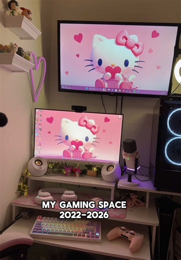 My Gaming 🎮🎯 Space Process from 2022 playing on a PS4 , to an old hand me down PC 2013 software, to now owning a Steam Deck, a PC 2 monitors instead of TV’s actual gaming keyboards, gaming mouse my very own Gaming Space and NOW also my craft room both in 1 space!!! And im still not done with my space, new desk is coming soon, walls will be repaired and painted IM SO EXCITED FOR THIS NEW PERMANENT SPACE OF MINES !!! It is all a process, was never easy and was worked VERY HARD to get to where ia