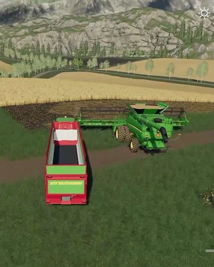 Unload Harvester In Fs19 |#fs19 #farming #dilkaatkesong #shorts