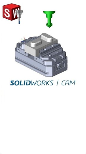 SOLIDWORKS CAM | 2.5 Axis Mill #shorts