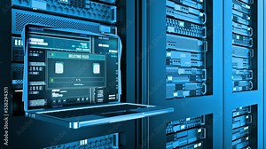 Deleting Files Files Deleted Warning Error Alert Text on Computer Screen Entering Login Password server data center room Internet. Deleting document or file. process, Delete file, file, trash