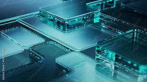 Digital Glassy Blocks Background. Use them to enhance any video presentation or motion graphics project. Ideal for displaying your logo, titles with a neutral and stylish background !