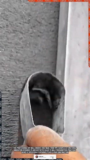 Masonry Groove Tool: Creating Wall Lines With Smooth Uniform Seamless Tool #tool #tools #innovation