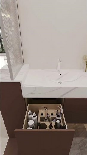 This is how to design a small bathroom that looks both beautiful and spacious. #BathroomRenovation