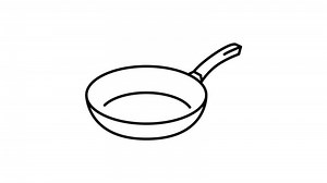 Download Frying pan outline icon animation. transparent background for free