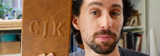 Embossing a Leather Book with a 3D Printed Die