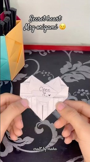 How to Make a Secret Heart Message with Paper ❤️ Easy Origami | craft by maha