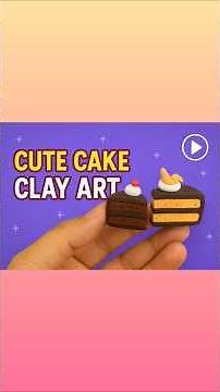 🍰 Clay Cake Slice Tutorial | DIY Miniature Chocolate Cake | Clay Art for Beginners 🎨