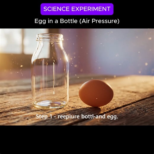 Sprintzeal on Instagram: "Egg in a Bottle | Amazing Air Pressure Experiment | Science Trick Explained The Egg in a Bottle Experiment is a classic science demonstration that shows the incredible power of air pressure. When the flame inside the bottle goes out, pressure drops — and the egg gets sucked inside! This video explains the reaction with clean visuals, simple steps, and easy-to-understand science. Perfect for students, teachers, science fans, school projects, STEM learners, and educationa