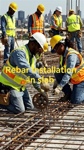 rebar installation for slab #rebarinstallation #construction #constructionsite