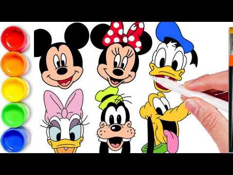 How to draw and color Mickey Mouse And His Friends Step By Step | Drawings For Kids