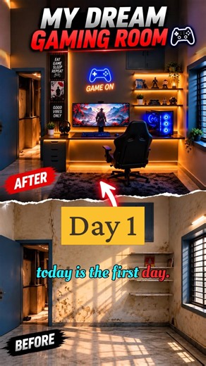 🎮🔥 Building my DREAM GAMING ROOM -DAY 1