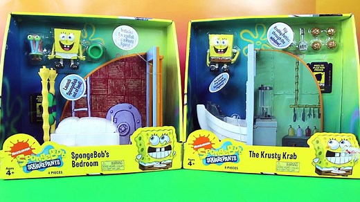 Spongebob Squarepants Spongebob's Bedroom & The Krusty Krab Sets