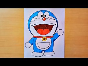 How to Draw Doraemon Step by Step - Color Drawing || Easy Drawing For Beginners