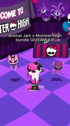 Monster High set Giveaway! 🩷🖤 #AnimalJam