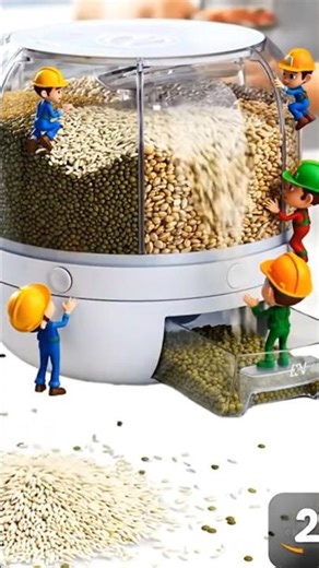 Dravizon 6-Grid Rotating Food Dispenser – One-Click Rice & Cereal Storage Container ✨🍚