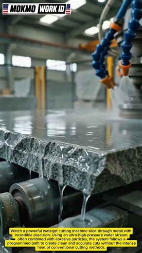 This Machine Cuts Metal With a Water Jet 🤯